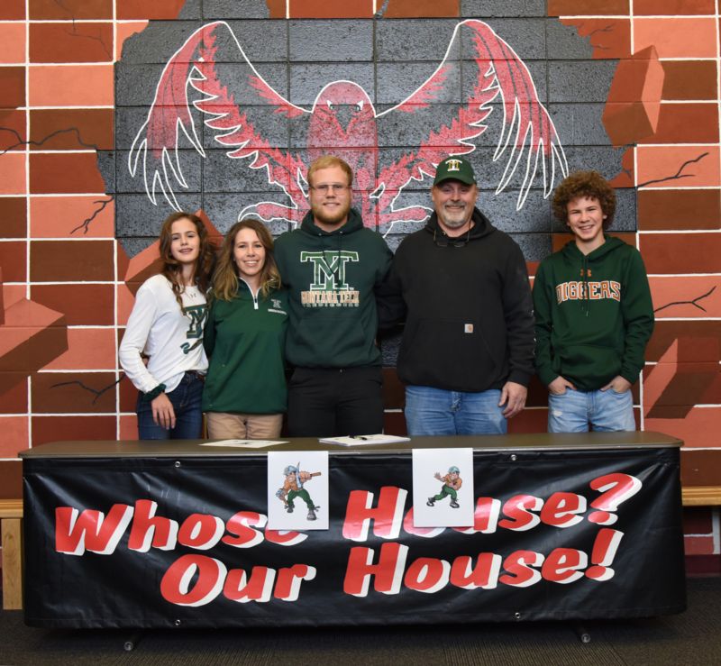 Nate Konen signs football letter of intent with the Orediggers